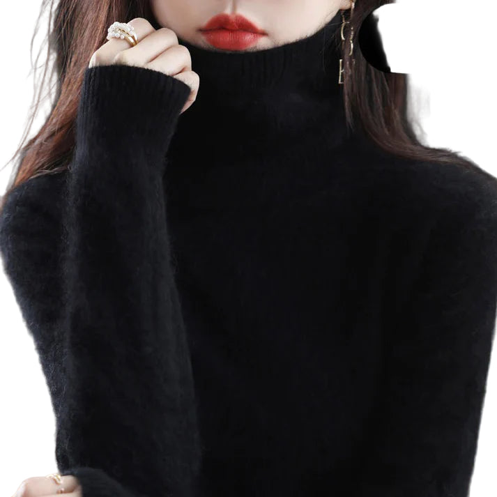 Damens Rollkragenpullover i Cashmere 0