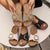 Damens Sandaler Justerbara Remmar Kork Slip-On 7