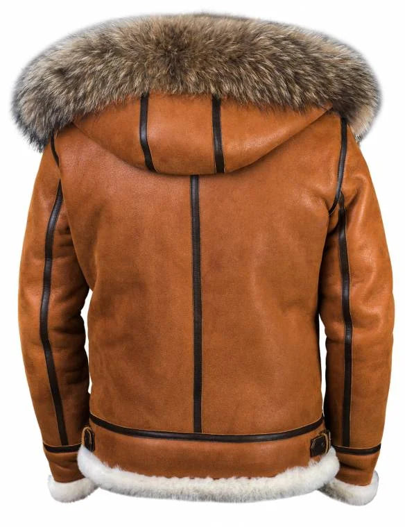 Damens Skinnjacka med Pälskant 3