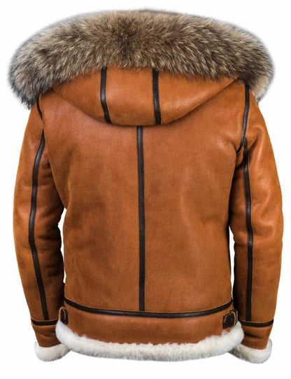 Damens Skinnjacka med Pälskant 3