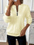 Damens Sweatshirt med Halv Dragkedja och Textur 12