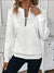 Damens Sweatshirt med Halv Dragkedja och Textur 2