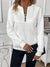 Damens Sweatshirt med Halv Dragkedja och Textur 3