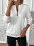 Damens Sweatshirt med Halv Dragkedja och Textur 5