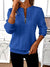 Damens Sweatshirt med Halv Dragkedja och Textur 9