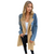 Damens Trench Coat i Denim med Två Färger 0