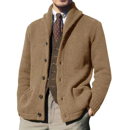 Damens Vintage Cardigan med Lapelkrage 0