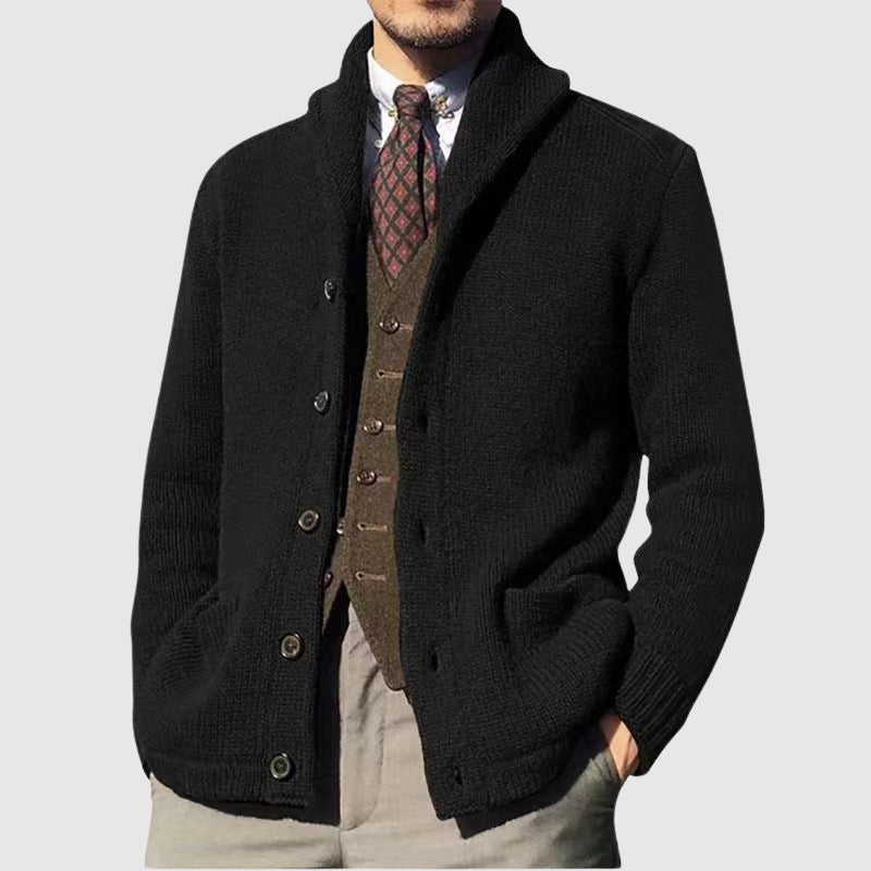 Damens Vintage Cardigan med Lapelkrage 1