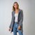 Damens Vinterkappa Houndstooth Ull 1