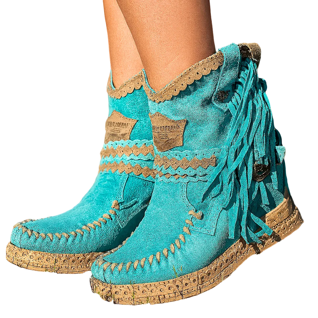 Damer Ankelstövlar Boho Stil med Fransar 0