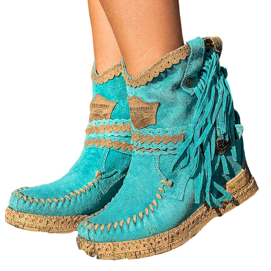 Damer Ankelstövlar Boho Stil med Fransar 0