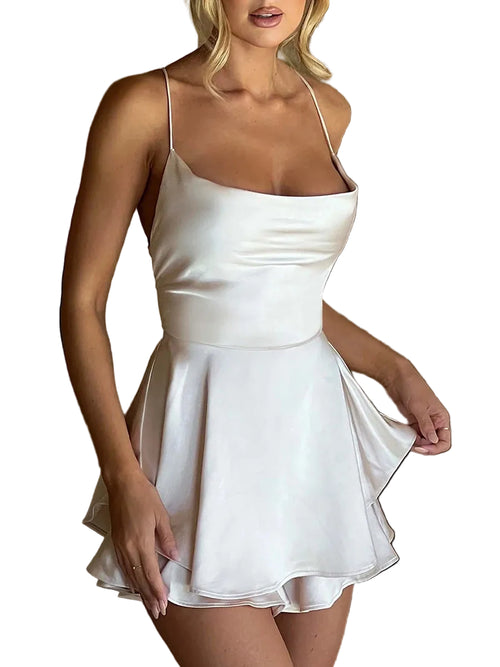 Damer Cami Playsuit med Cowl Neck 0