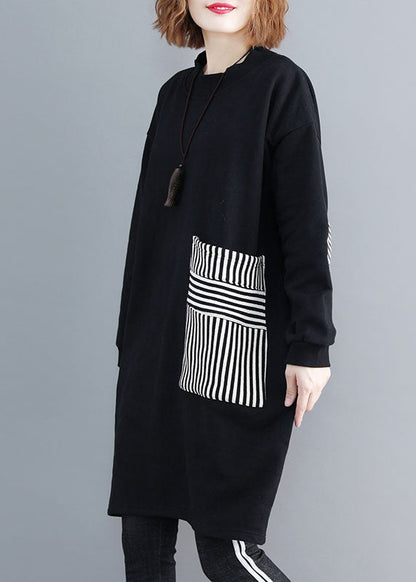 Damer Fleece Klänning med Fickor 2