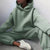 Damer Jogging Set Mjuk Design Hoodie och Byxor 3