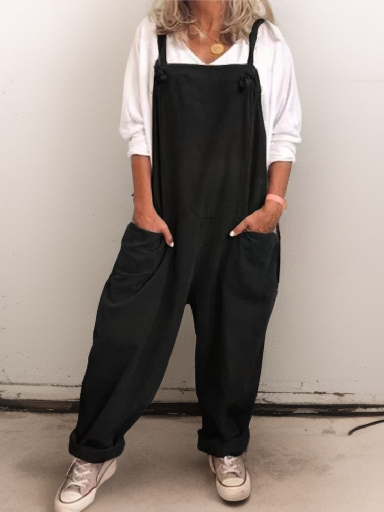 Damer Jumpsuit Oversize med Fickor 1