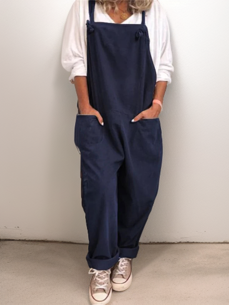 Damer Jumpsuit Oversize med Fickor 2