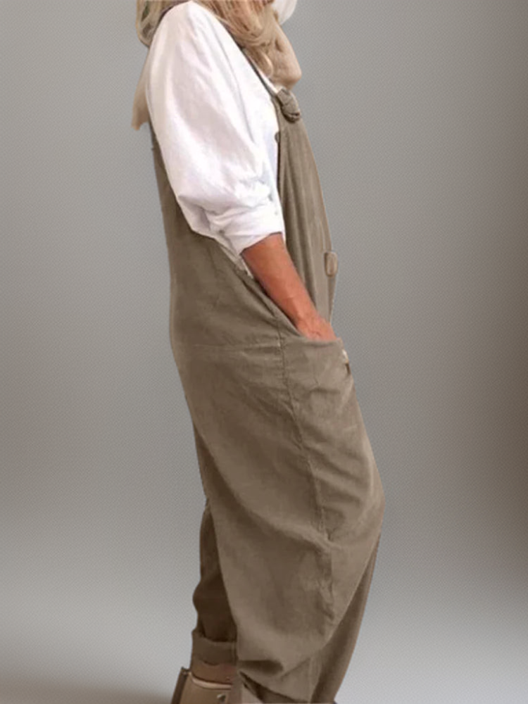 Damer Jumpsuit Oversize med Fickor 3