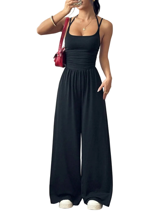 Damer Jumpsuit Plisserad Casual 0