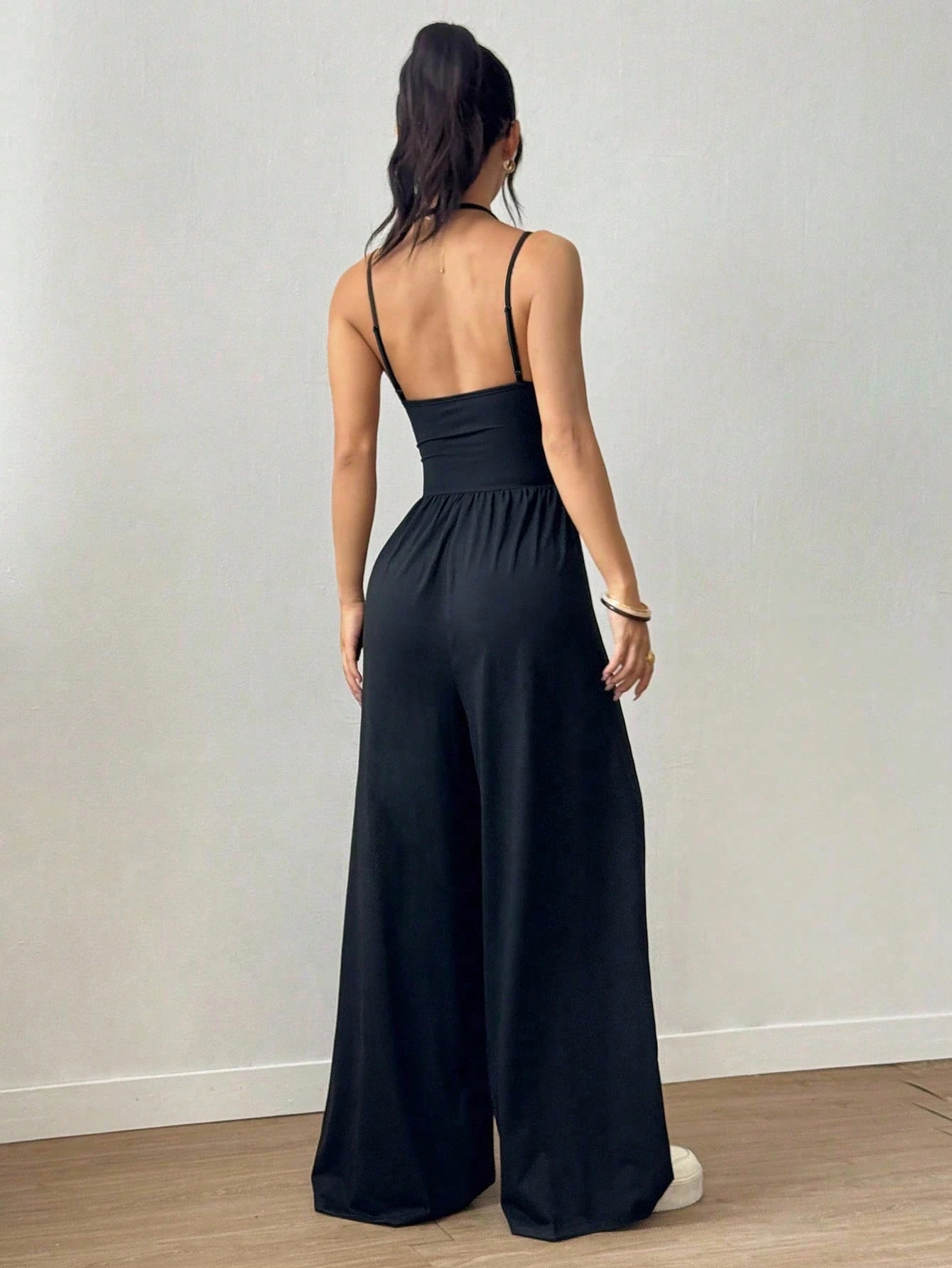 Damer Jumpsuit Plisserad Casual 1