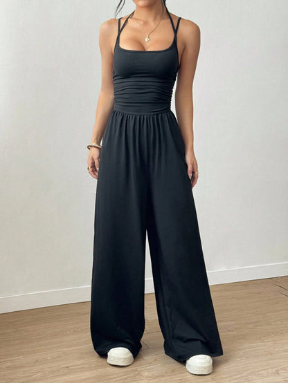 Damer Jumpsuit Plisserad Casual 2