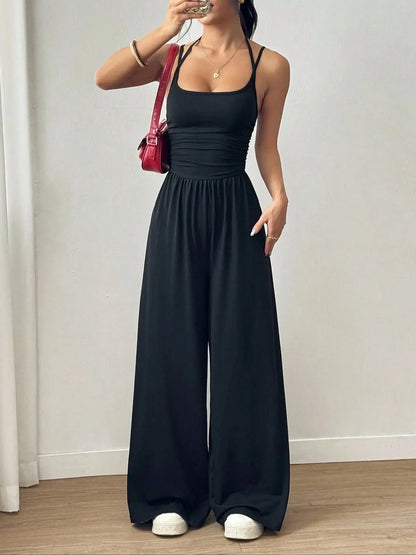 Damer Jumpsuit Plisserad Casual 6