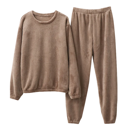Damer Loungeoutfit Tvådelad Avslappnad Stil 0
