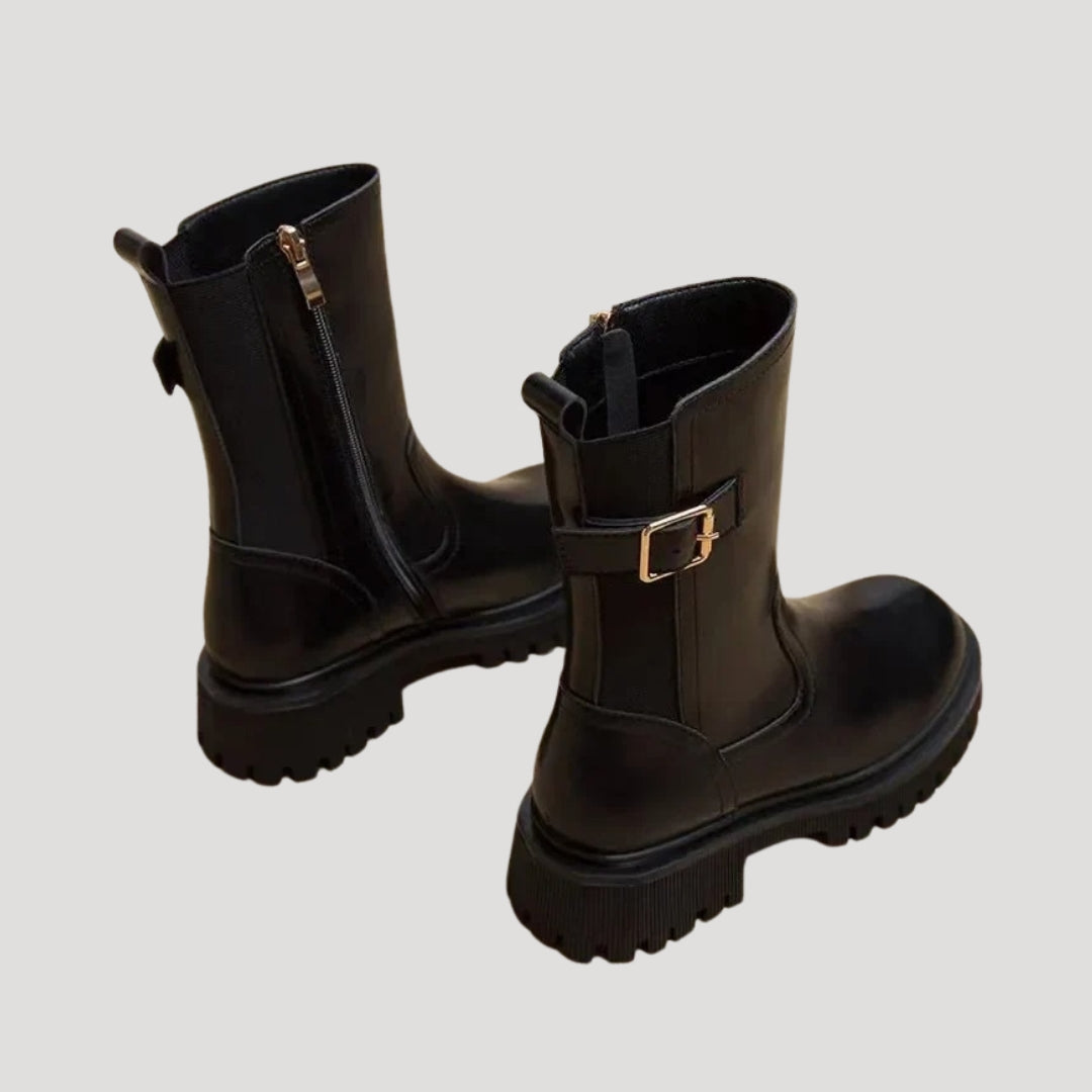 Damer Mid-kalfstövlar Chunky Stil 3