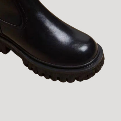 Damer Mid-kalfstövlar Chunky Stil 4