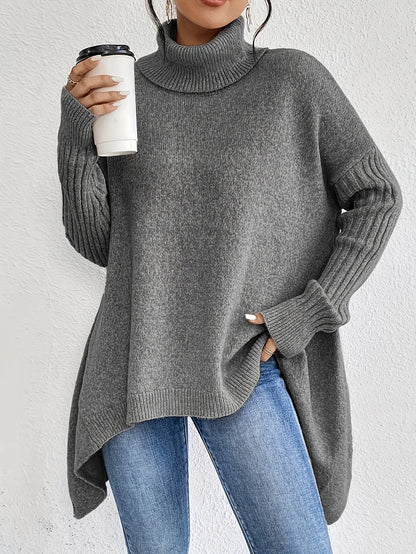 Damer Turtleneck Tröja Vinterstil 3