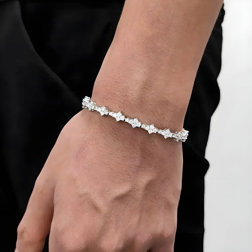 Damer's Armband Diamantformad Blomdesign Trendig 0