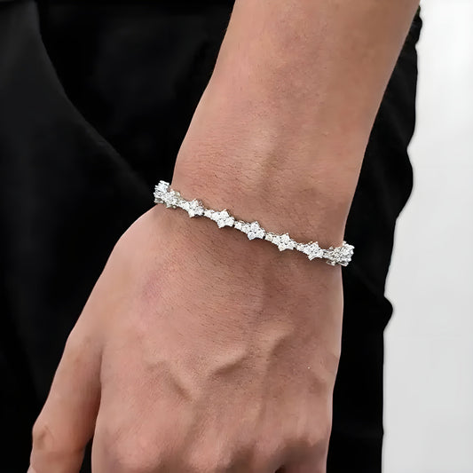 Damer's Armband Diamantformad Blomdesign Trendig 0