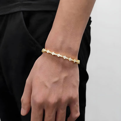Damer's Armband Diamantformad Blomdesign Trendig 1