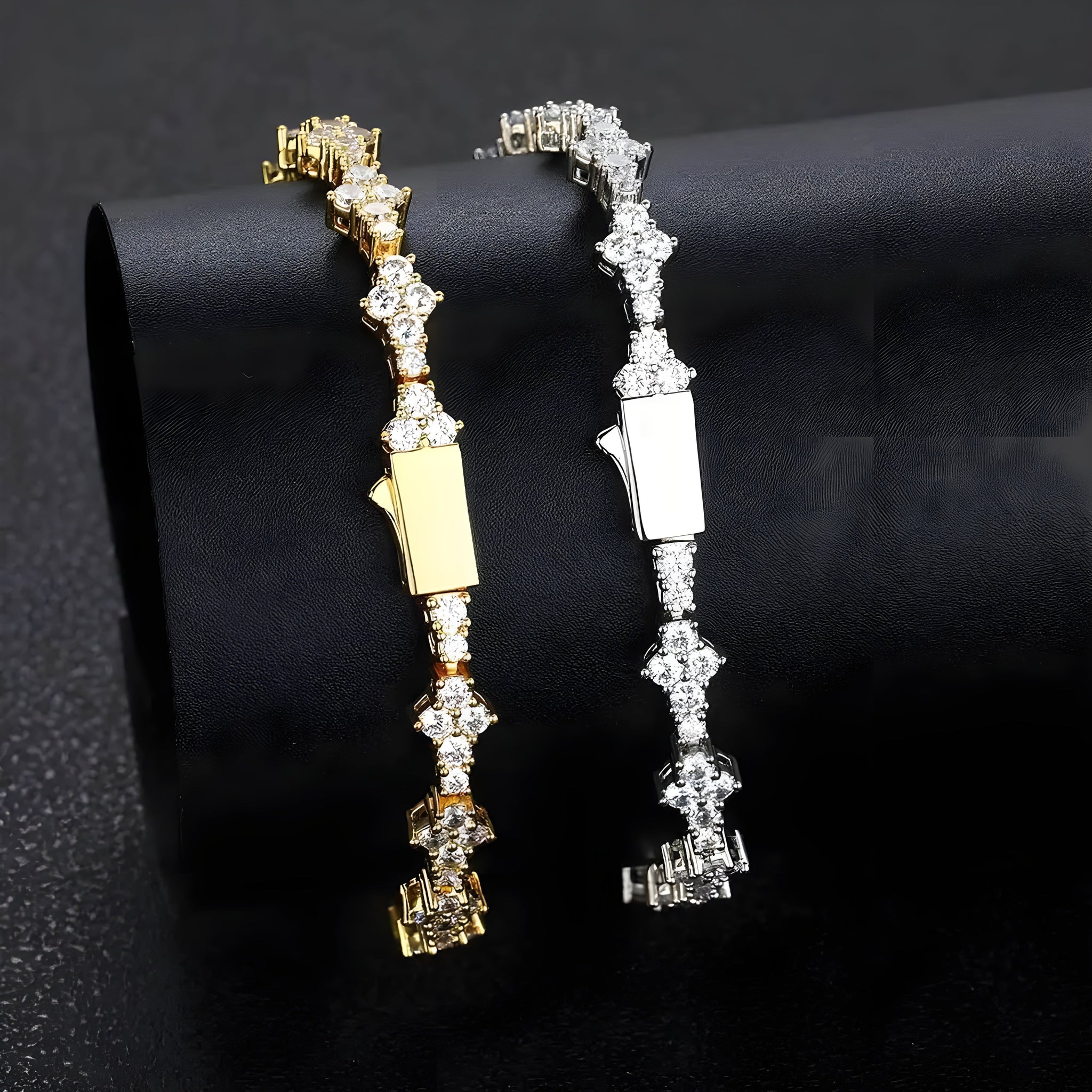 Damer's Armband Diamantformad Blomdesign Trendig 2