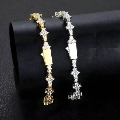 Damer's Armband Diamantformad Blomdesign Trendig 2