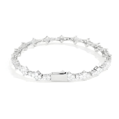 Damer's Armband Diamantformad Blomdesign Trendig 3