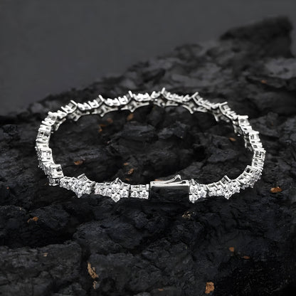Damer's Armband Diamantformad Blomdesign Trendig 7