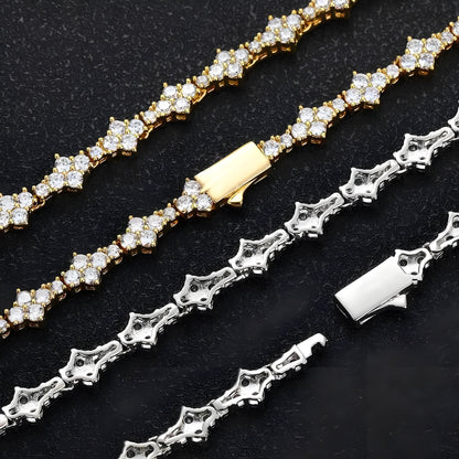 Damer's Armband Diamantformad Blomdesign Trendig 8