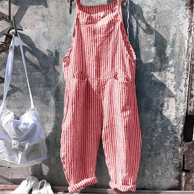 Damernas Baggy Jumpsuit Lätt Flödande Material 1
