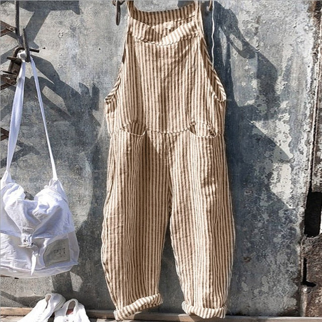 Damernas Baggy Jumpsuit Lätt Flödande Material 4