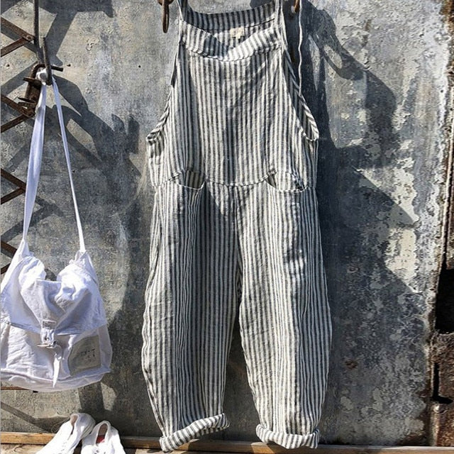 Damernas Baggy Jumpsuit Lätt Flödande Material 6