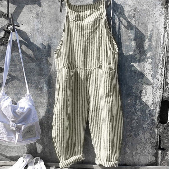 Damernas Baggy Jumpsuit Lätt Flödande Material 7