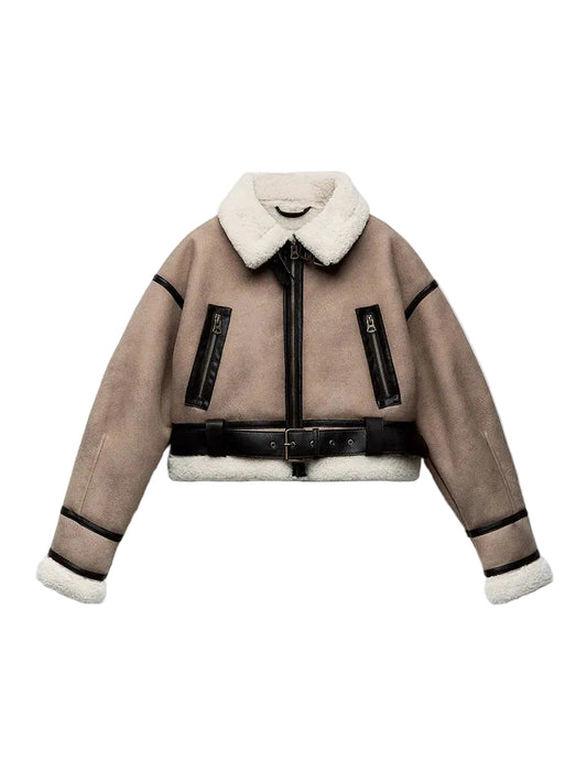 Damernas Beskurna Sherparock med Vintage Detaljer 0