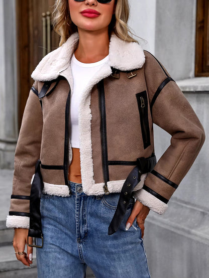 Damernas Beskurna Sherparock med Vintage Detaljer 1