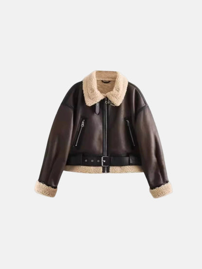 Damernas Beskurna Sherparock med Vintage Detaljer 6