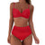 Damernas Bikini Set Hög Midja Modern Stil 6