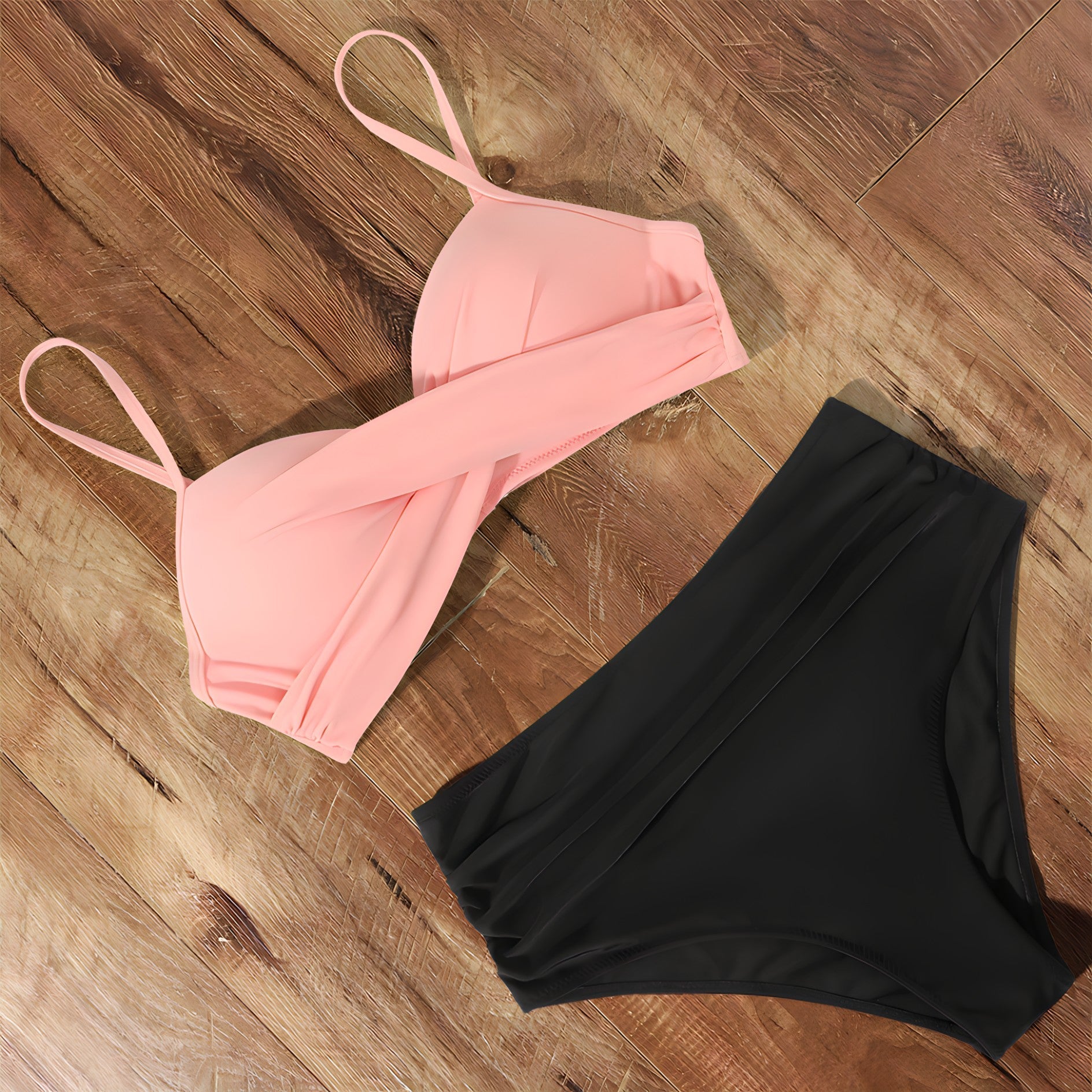 Damernas Bikini Set Hög Midja Modern Stil 8