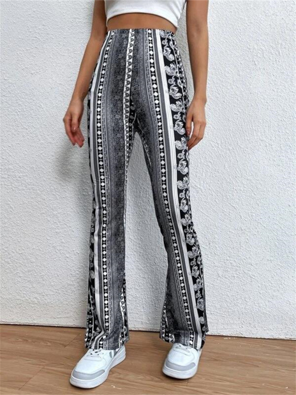 Damernas Boho Mönstrade Slim Fit Byxor 5