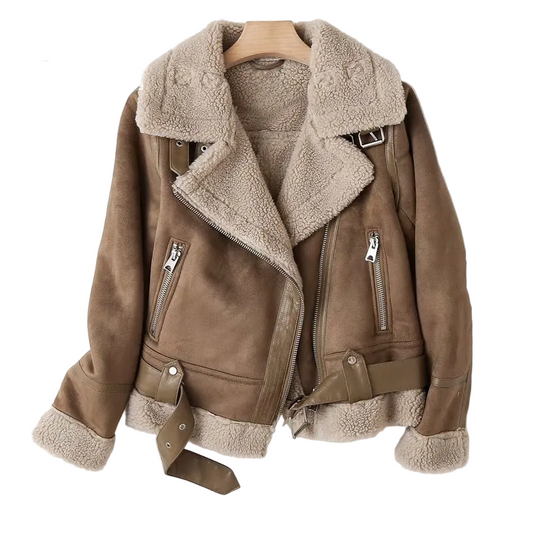 Damernas Bomberjacka Sherpa Fleece 0