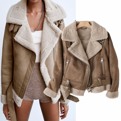 Damernas Bomberjacka Sherpa Fleece 1