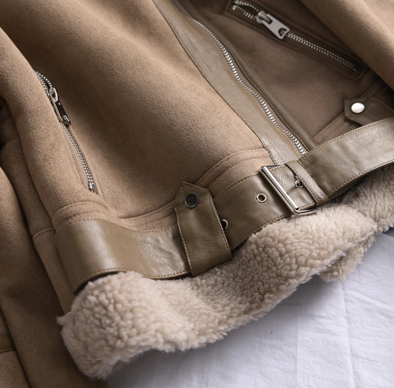 Damernas Bomberjacka Sherpa Fleece 4